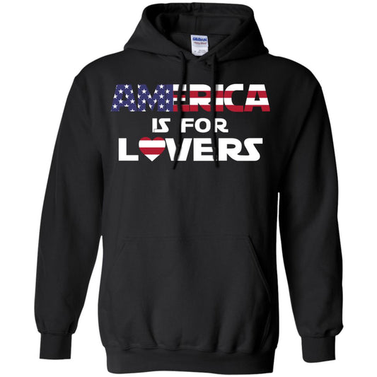 America Is For Lovers Flag Of United States Shirt Black