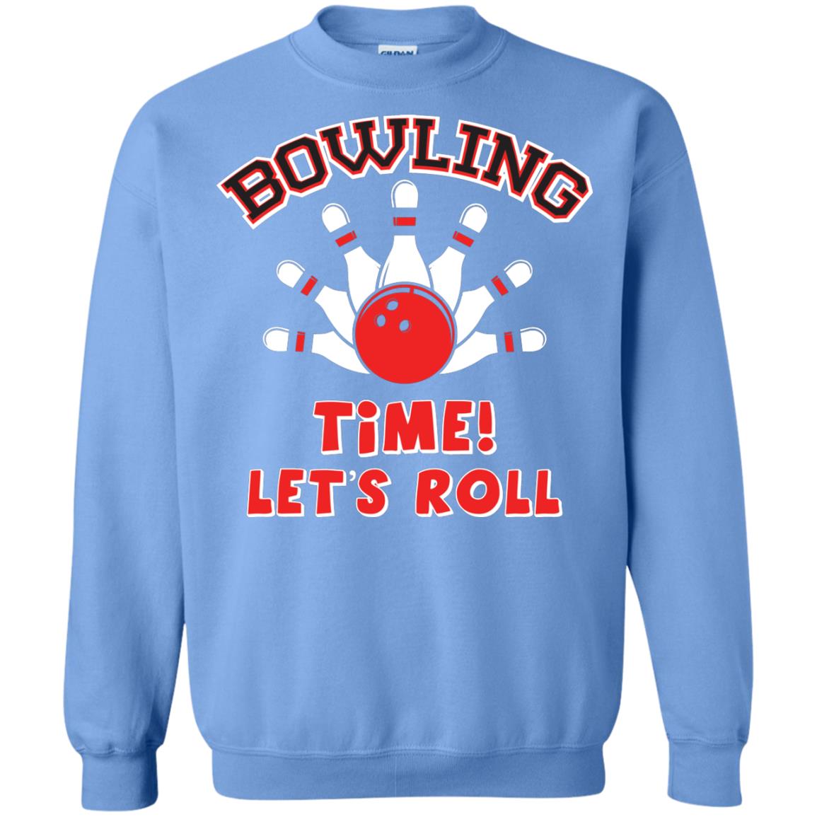 Bowling Lover T-shirt Time Let’s Roll Carolina Blue