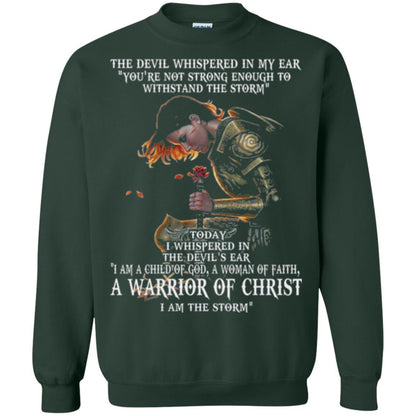 Warrior T-shirt I Am A Child Of God A Woman Of Faith T-shirt Forest Green