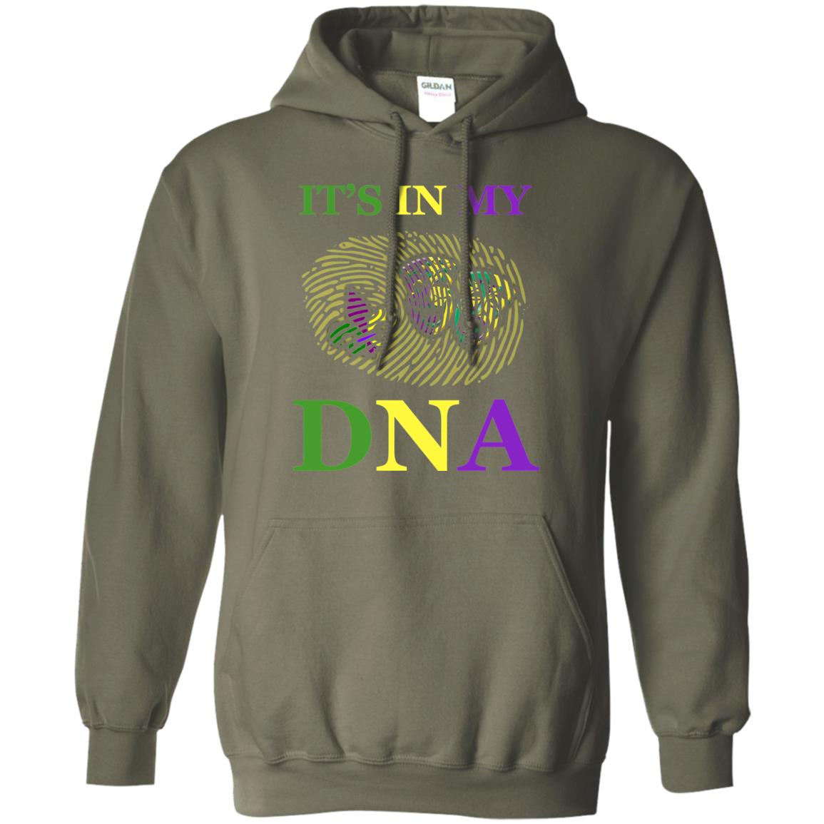 Mardi Gras T-shirt It's In My Dna Military Green