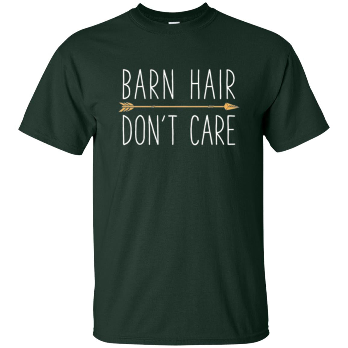 Horse Lovers T-shirt Farmbarn Hair Don_t Care Forest Green