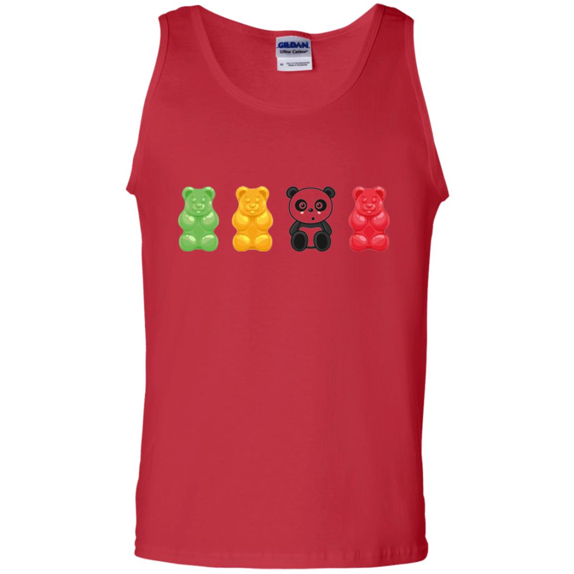 Bear Lover T-shirt Cute Panda Candy Bear Red