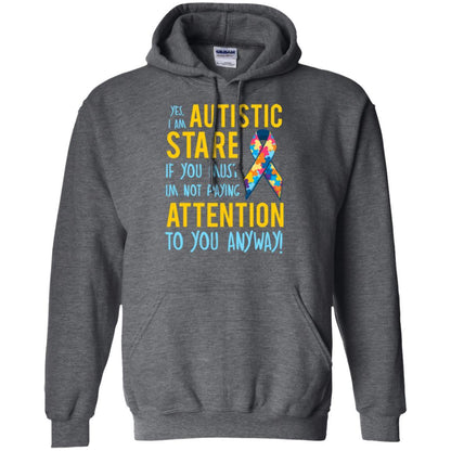 Autism T-shirt I'm Not Paying Attention To You Anyway Dark Heather
