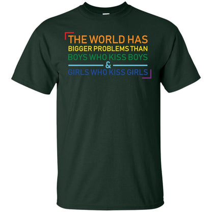 The World Has Bigger Problems Than Boys Who Kiss Boys Girls Who Kiss Girls Shirt Forest