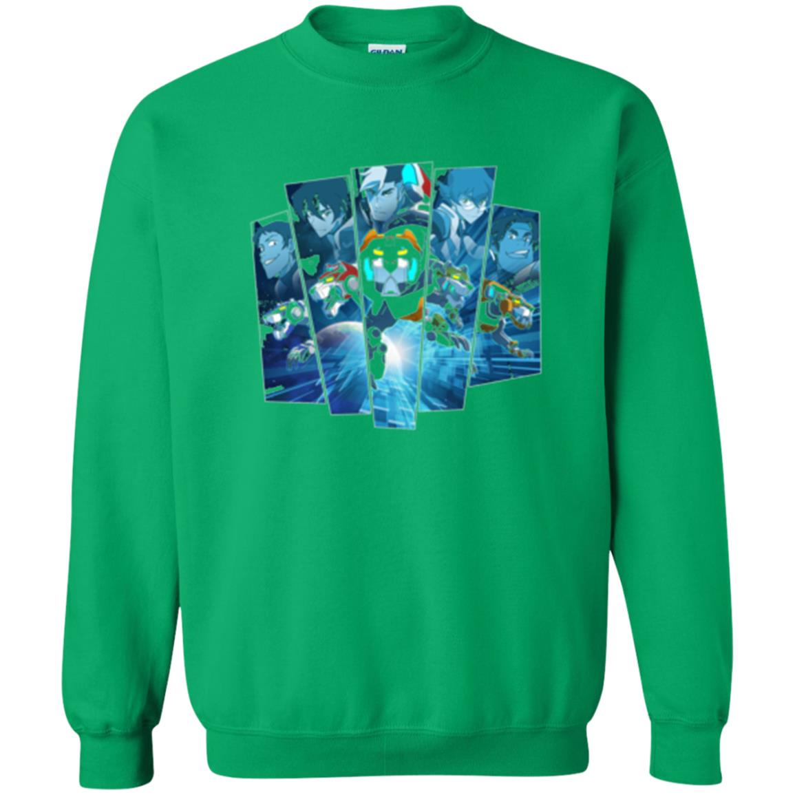 Voltron Legendary Defender 5 Lions In Blue Hue T-shirt Irish Green