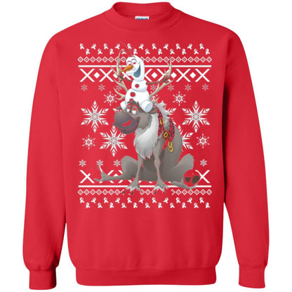 Film T-shirt Frozen Olaf Sven Riding Antler Red