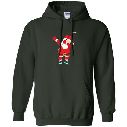 Christmas T-shirt Santa Claus Dabbing Hockey Forest Green