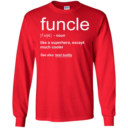 Funny Uncle T-shirt Funcle Red