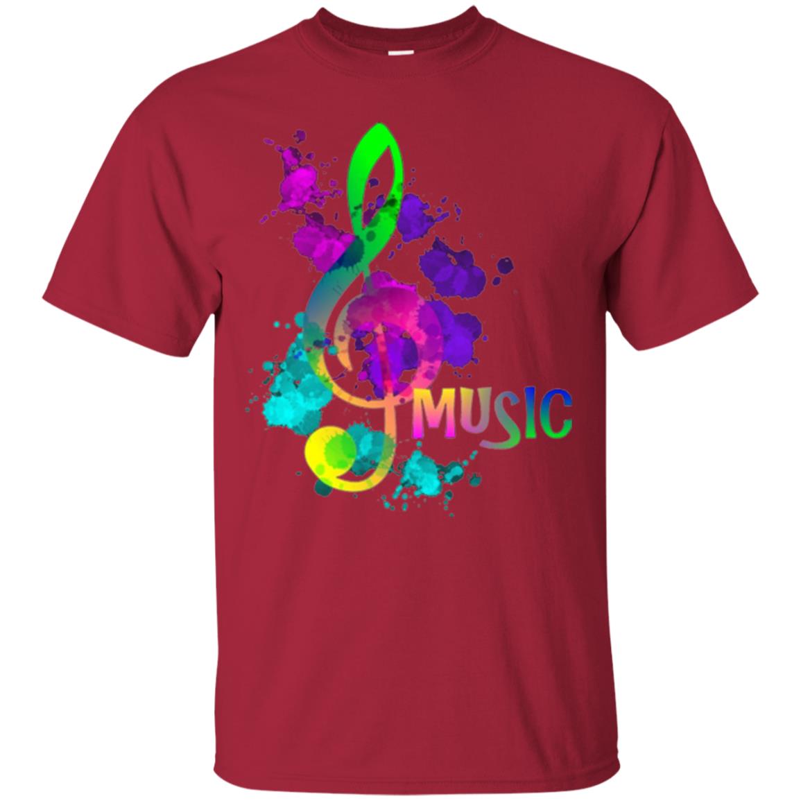 Funky Colorful Music Treble Clef Musican T-shirt Cardinal