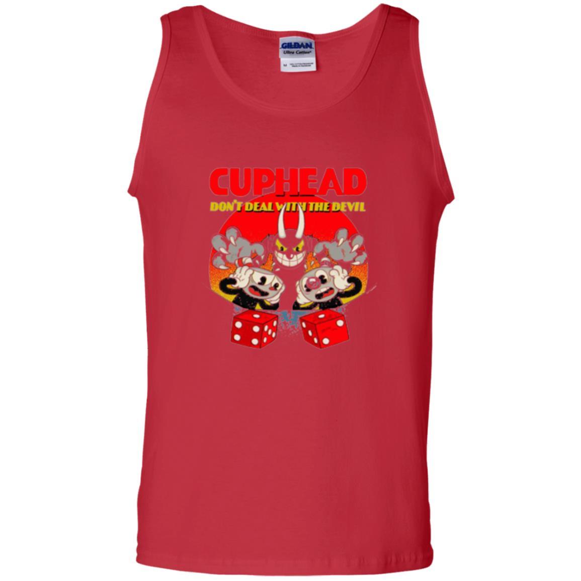 Cuphead And Mugman Devil_s Dice Video Game Graphic T-shirt Red
