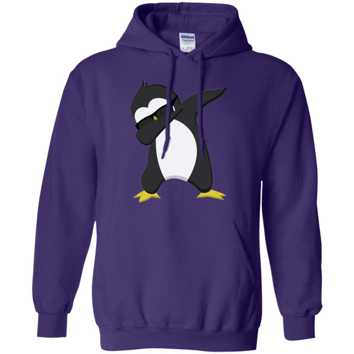 Christmas T-shirt Dabbing Penguin T-shirt Purple