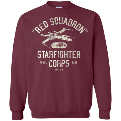 Movie T-shirt Red Squadron Starfighter Rebel Corps Base Maroon