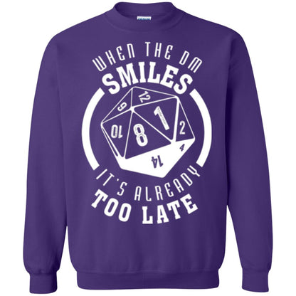 When The Dm Smiles It_s Already Too Late T-shirt Purple