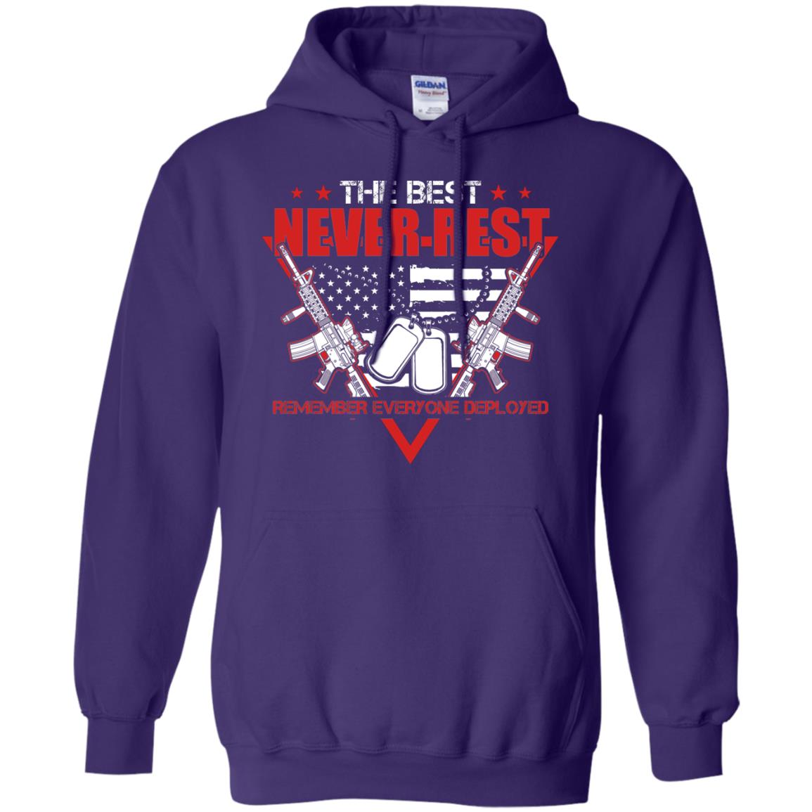 The Best Never Rest Remember Everyone Deployed Military Shirt Purple