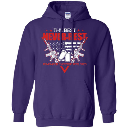 The Best Never Rest Remember Everyone Deployed Military Shirt Purple