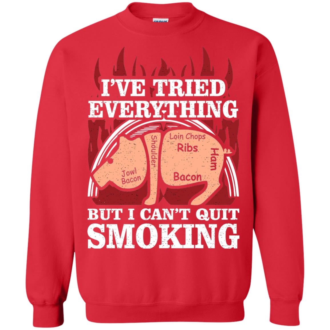 Tried Everything But Cant Quit Smoking Barbecue Shirt Red