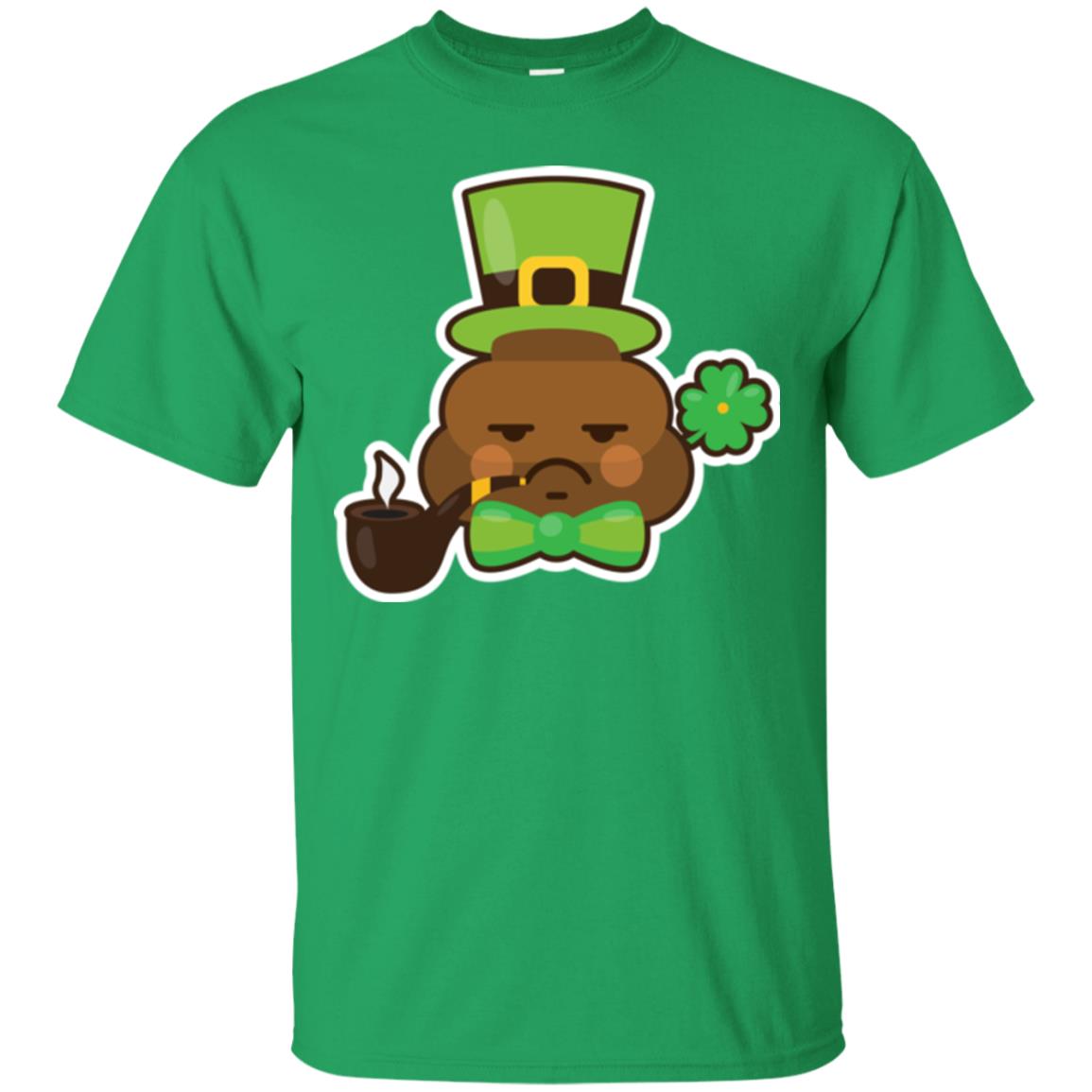 Saint Partick_s Day T-shirt Leprechaun Poop Emoji With Patrick Hat Irish Green
