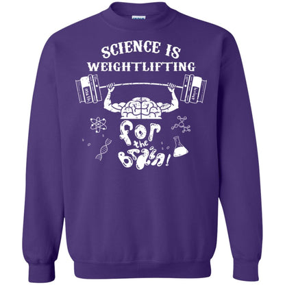 Science Is Weightlifting For The Brain Shirt Purple