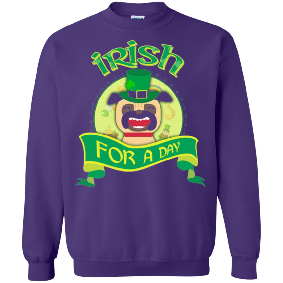 Saint Patrick_s Day T-shirt Amazing I_m Irish Pug Purple