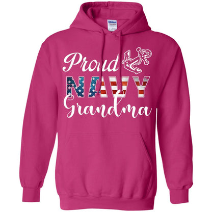 Proud Navy Grandma Military Mama Shirt Heliconia