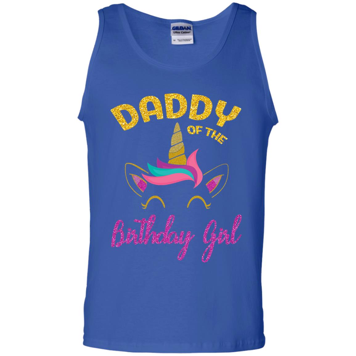Daddy Mommy Of The Unicorn Birthday Girl T-shirt Royal