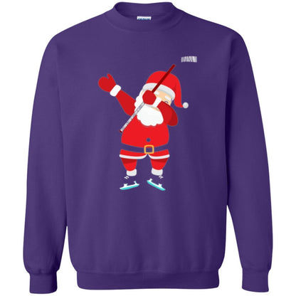 Christmas T-shirt Santa Claus Dabbing Hockey Purple