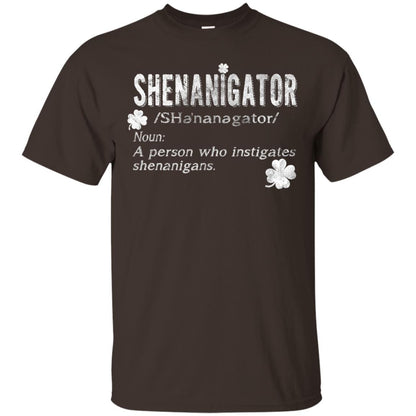 Shenanigator Shamrocks St. Patrick Day Shirt For Irish Dark Chocolate