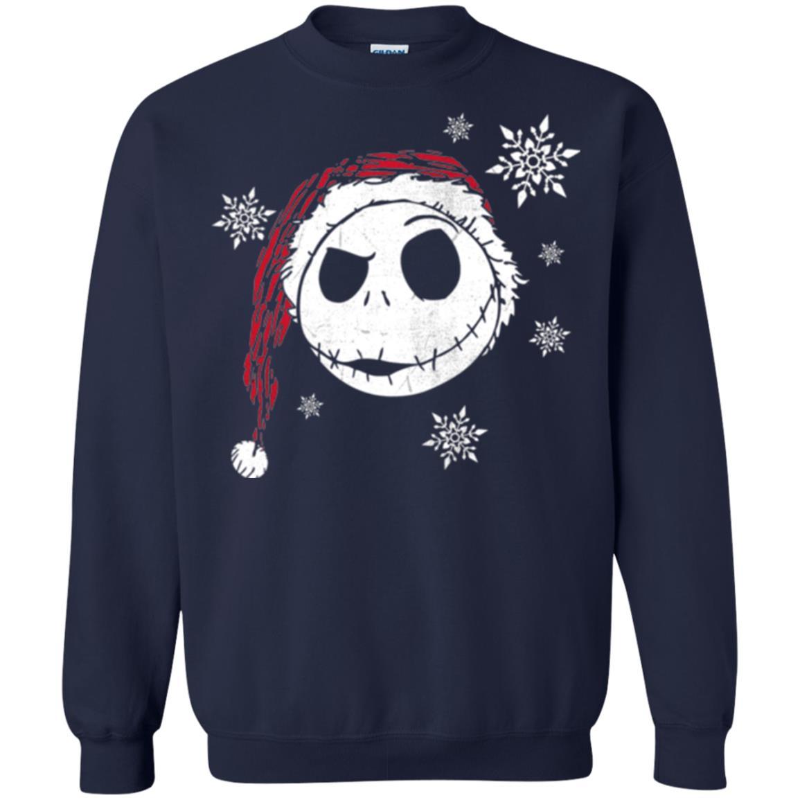 Christmas T-shirt Disney Nightmare Before Christmas Snowflake Navy