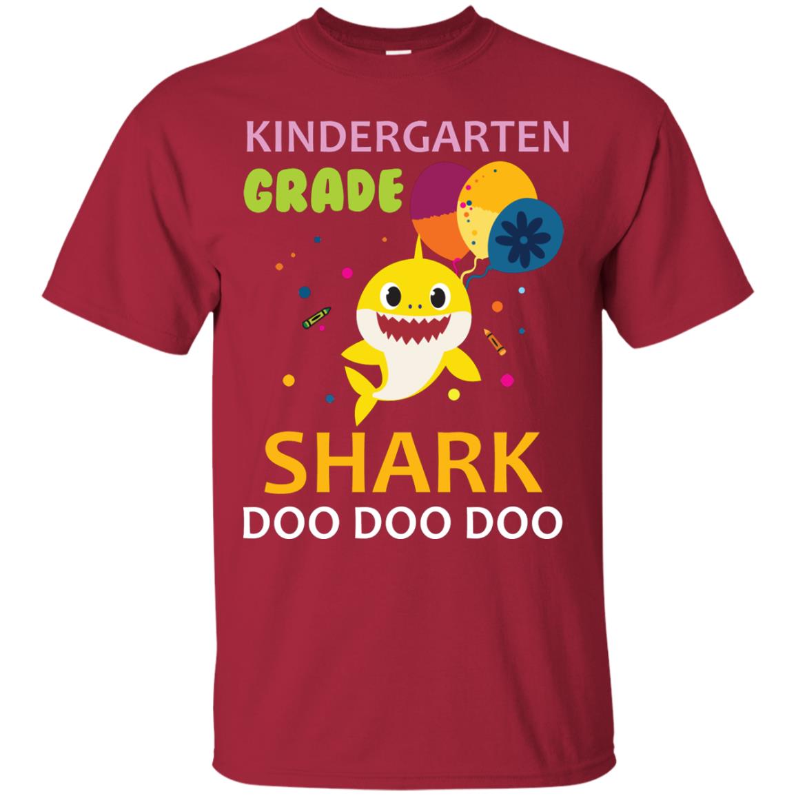 Kindergarten Shark Doo Doo Doo Back To School T-shirt Cardinal