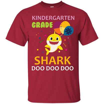 Kindergarten Shark Doo Doo Doo Back To School T-shirt Cardinal