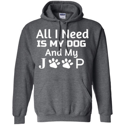 Dog Lovers T-shirt All I Need Is My Dog And My Jeep Dark Heather