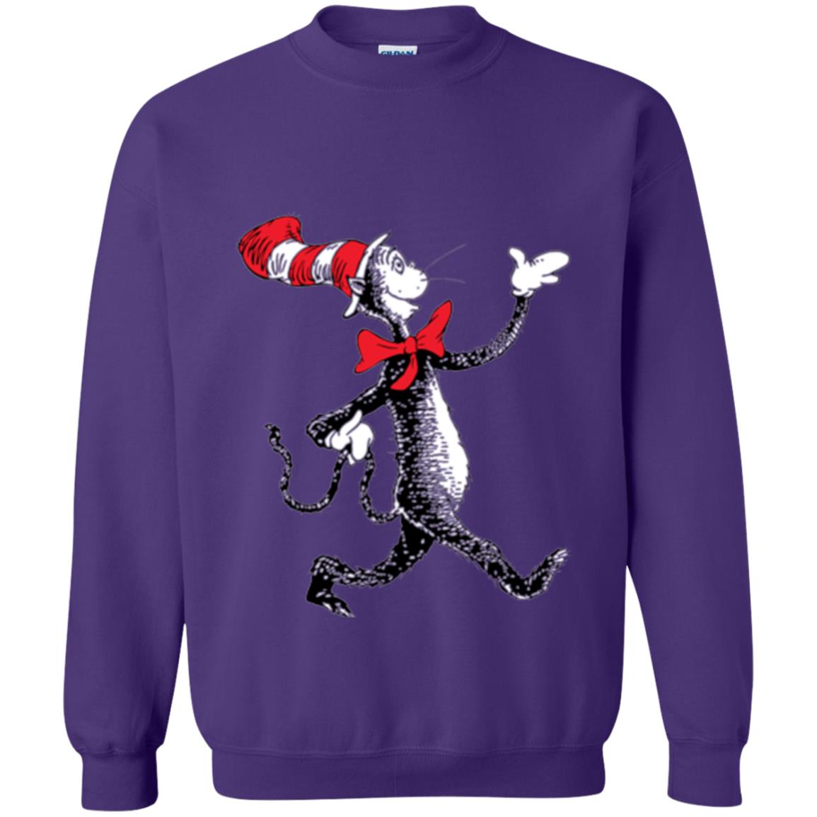 Dr. Seuss Strolling Cat Autism Awareness T-shirt Purple