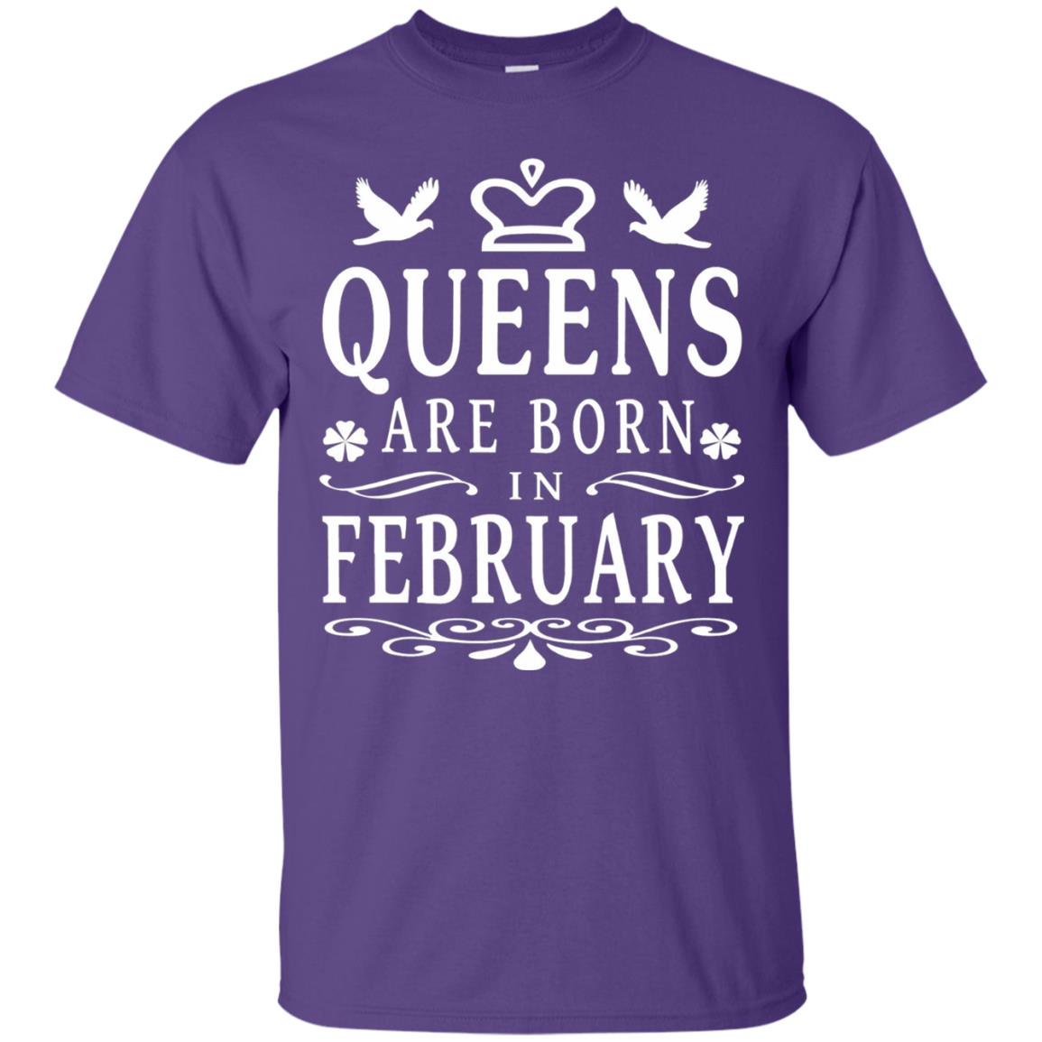 Birthday T-shirt Queens Are Born In February Purple