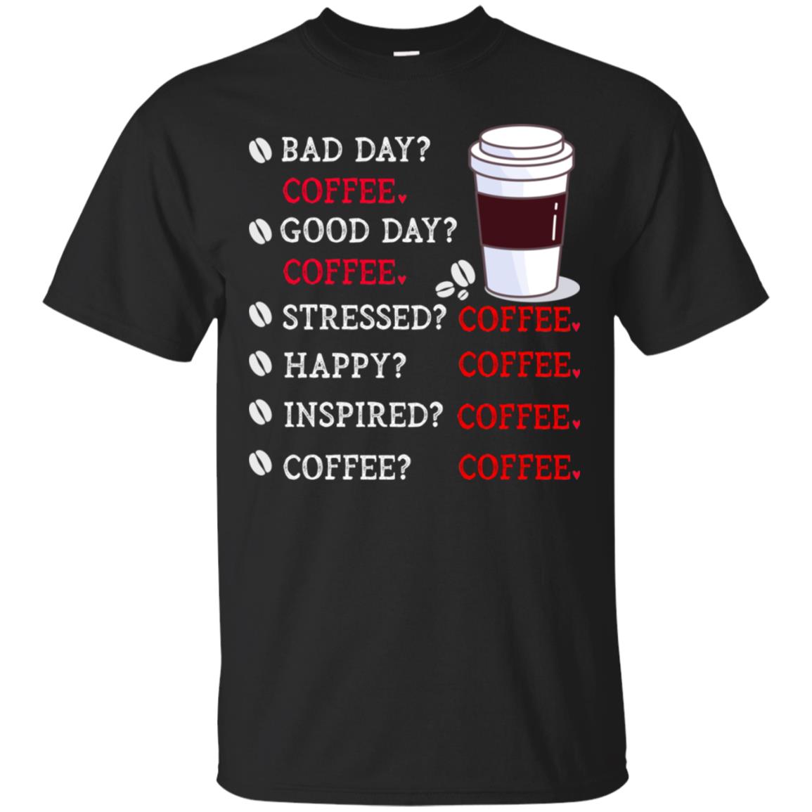 Coffee Idea Gift Shirt For Mens Womens Black