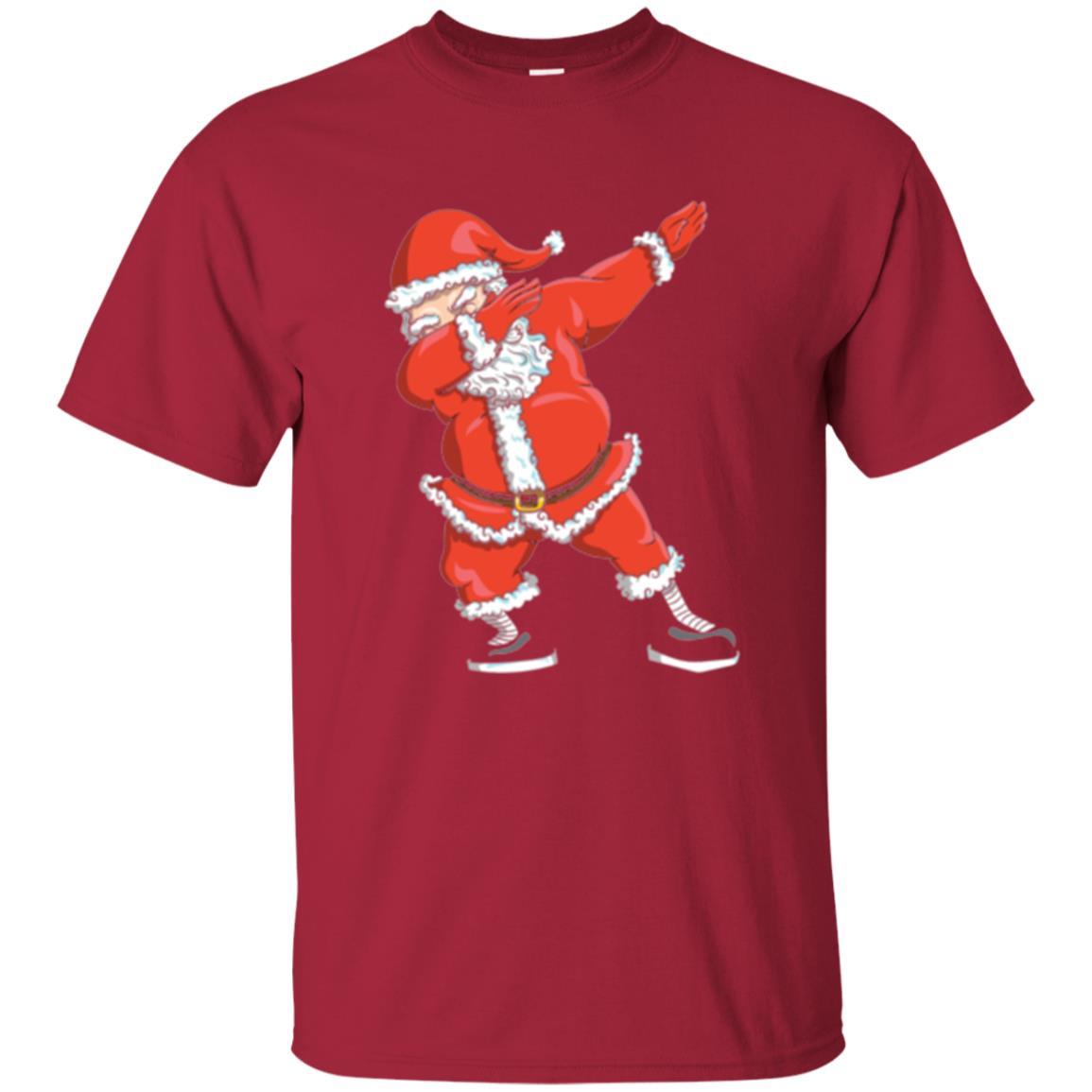 Christmas T-shirt Dabbing Santa Claus T-shirt Cardinal
