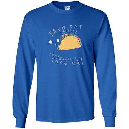 Cat Lovers T-shirt Taco Cat Spelled Backward Is Taco Cat Royal