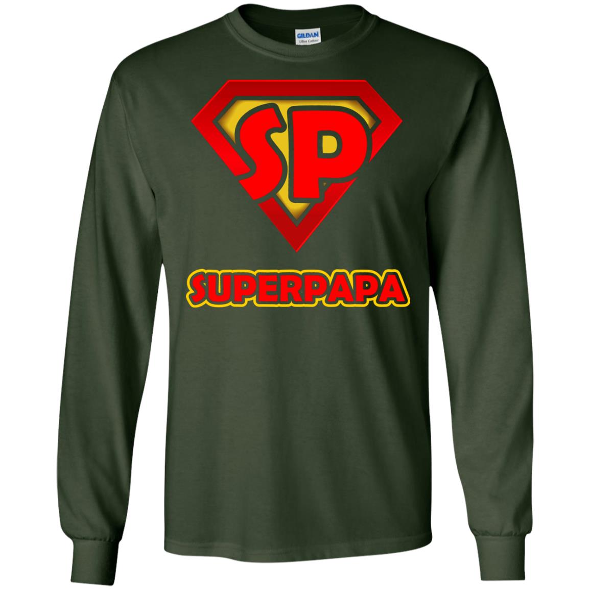 Superpapa Grandfather Grandpapa Shirt Forest Green