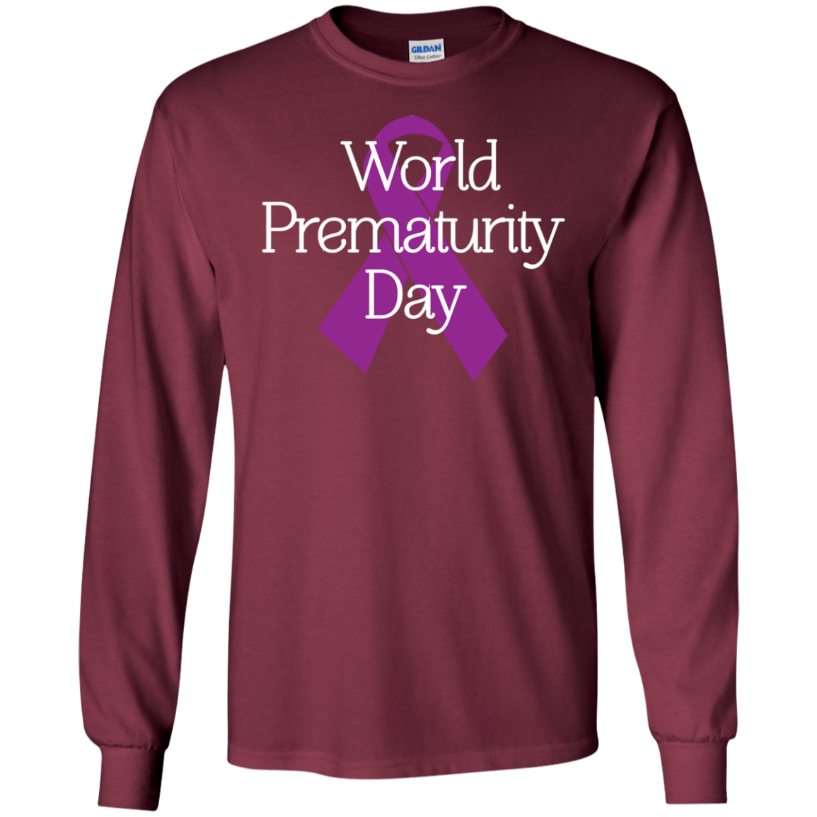 Cancer Awareness T-shirt World Prematurity Day T-shirt Maroon
