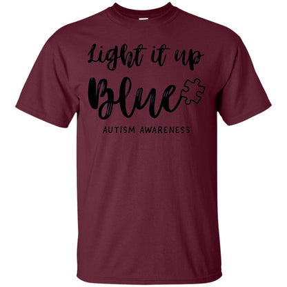 Autism Awareness Shirts Light It Up Blue Maroon