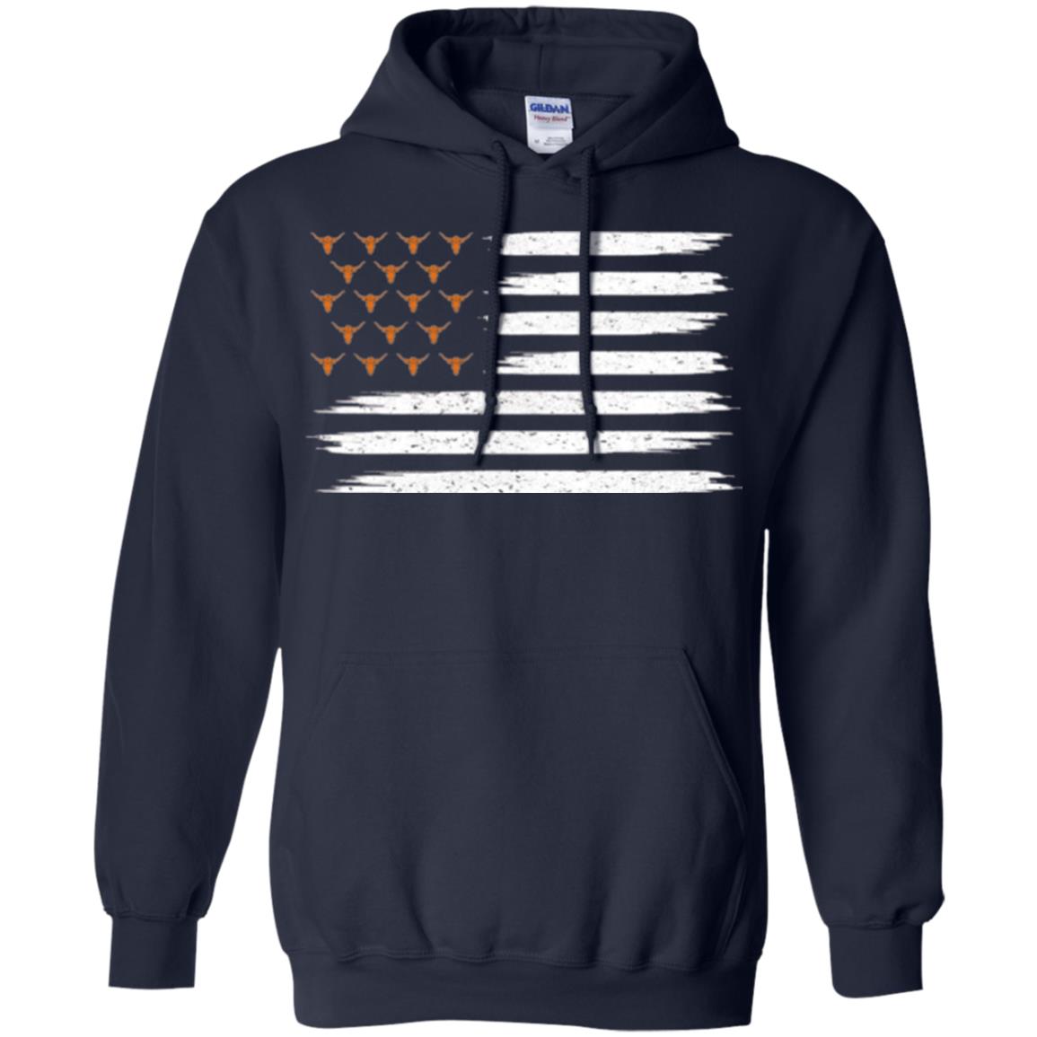 Vintage Texas United Longhorn Flag T-shirt Navy