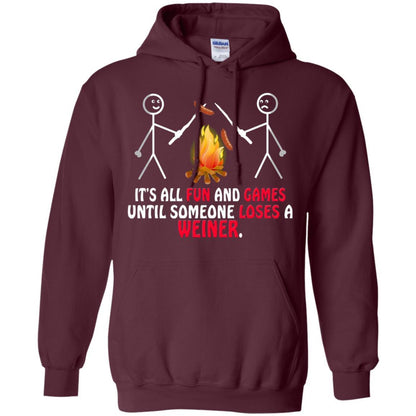 Camper T-shirt It's All Fun And Games Maroon