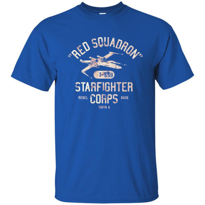 Film T-shirt Red Squadron T-65b Starfighter Rebel Corps Base Royal
