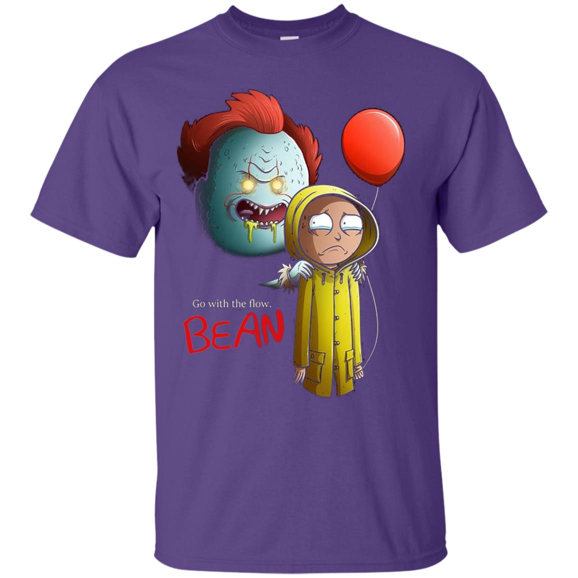 Go With The Flow It And Bean Horror Movie Shirt Purple