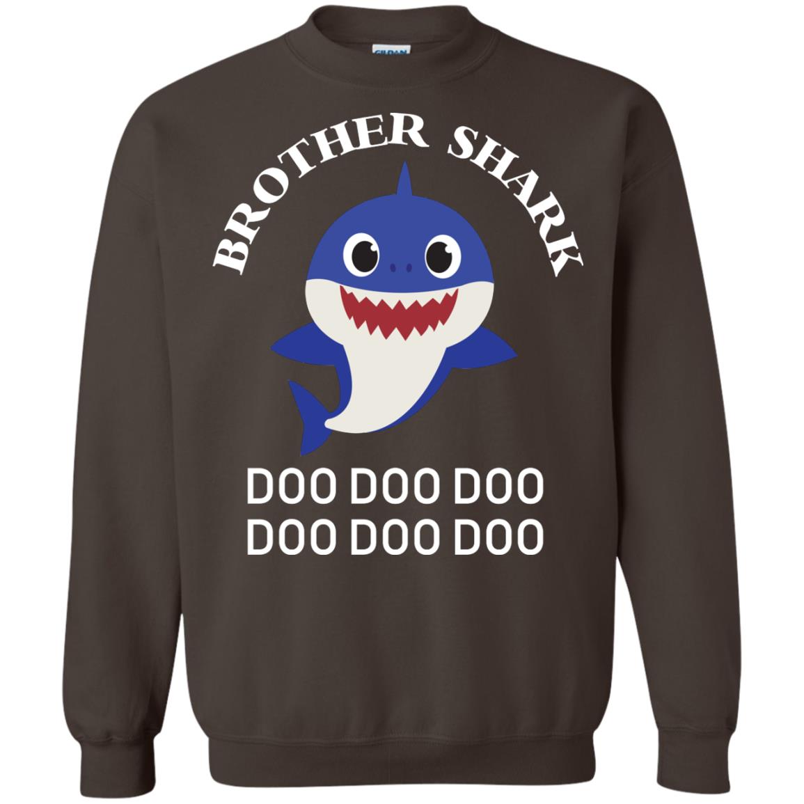 Brother Shark Family Shark Shirt Dark Chocolate