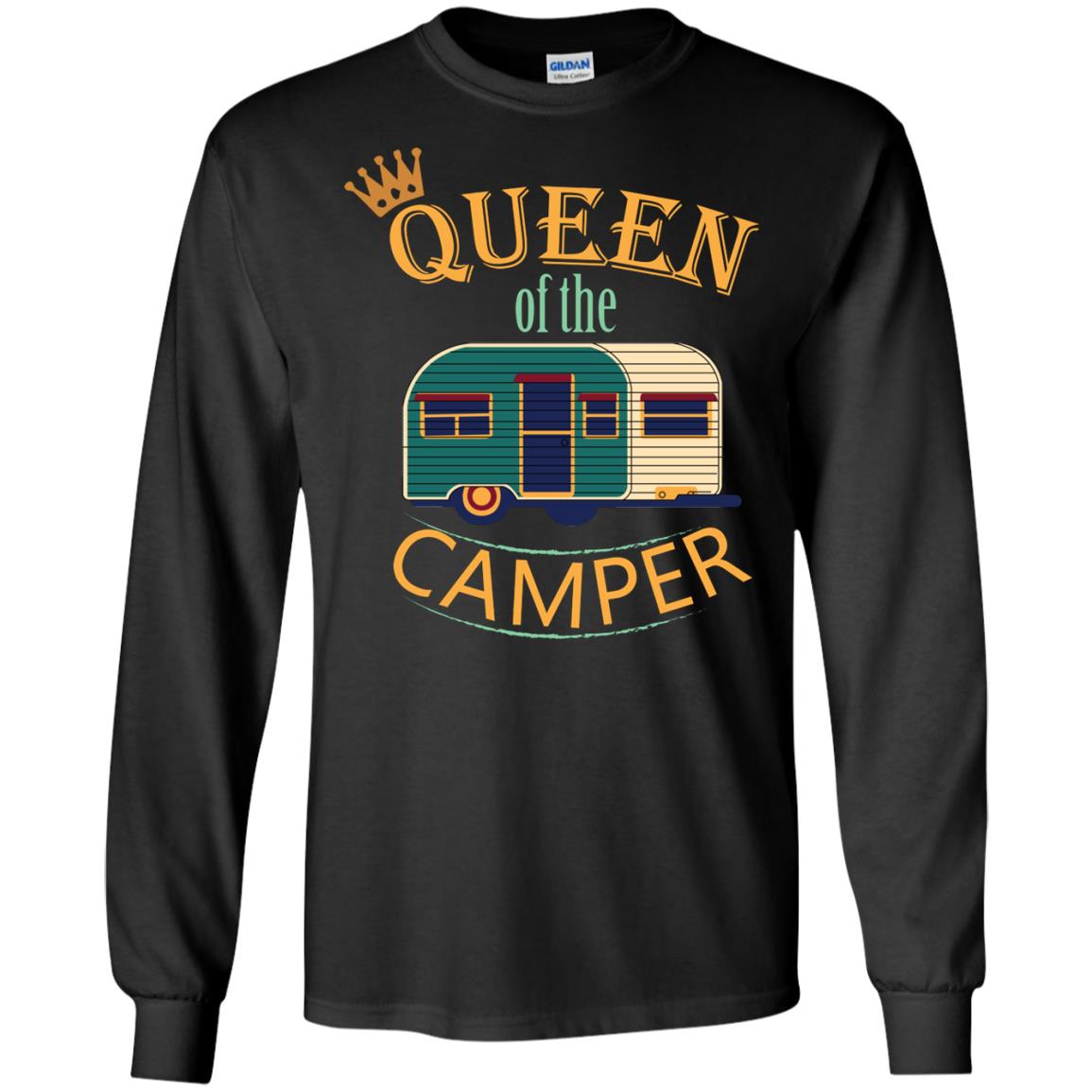 Queen Of The Camper Camping Lover Shirt Black