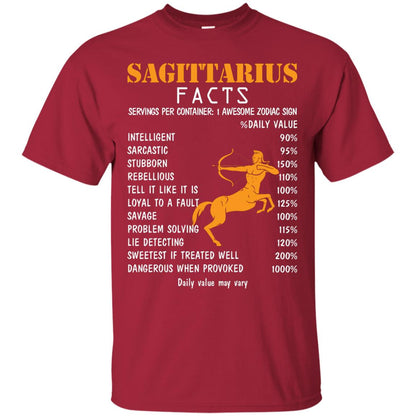 Sagittarius Facts 1 Awesome Zodiac Sign Gift Shirt For Sagittarius Horoscope Cardinal