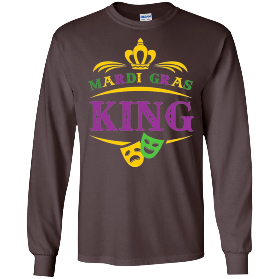 Mardi Gras King Gift T-shirt Dark Chocolate