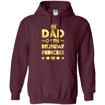 Dad Of The Birthday Princess Family T-shirt Maroon