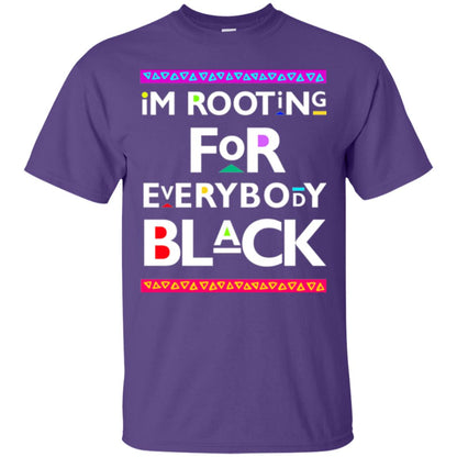 Human Rights T-shirt I_m Rooting For Everybody Black Purple