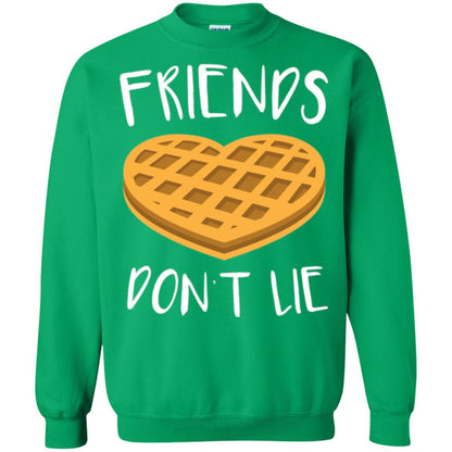 Funny Waffle T-shirt Friends Don_t Lie Irish Green